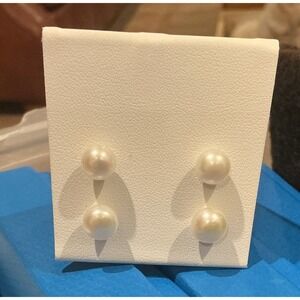 Cultured Freshwater Pearl Stud Earrings SET Sterling‎ Silver Backings Jewelry